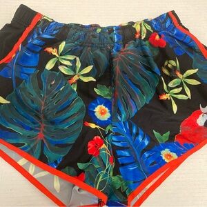 Nike Tempo Womens Running Shorts Floral Flower Pattern Size Large Active